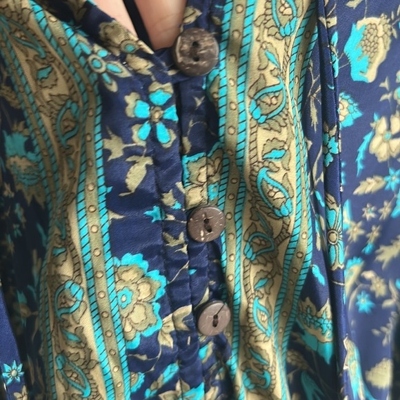 Evereve RAGA Floral Sapphire Blueprint Romper Size XS NWT - Picture 7 of 14